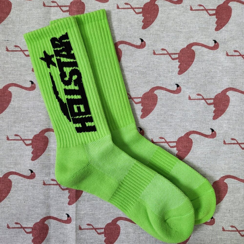 Hellstar Studios Mid Calf Embroidered Letter Socks Unisex